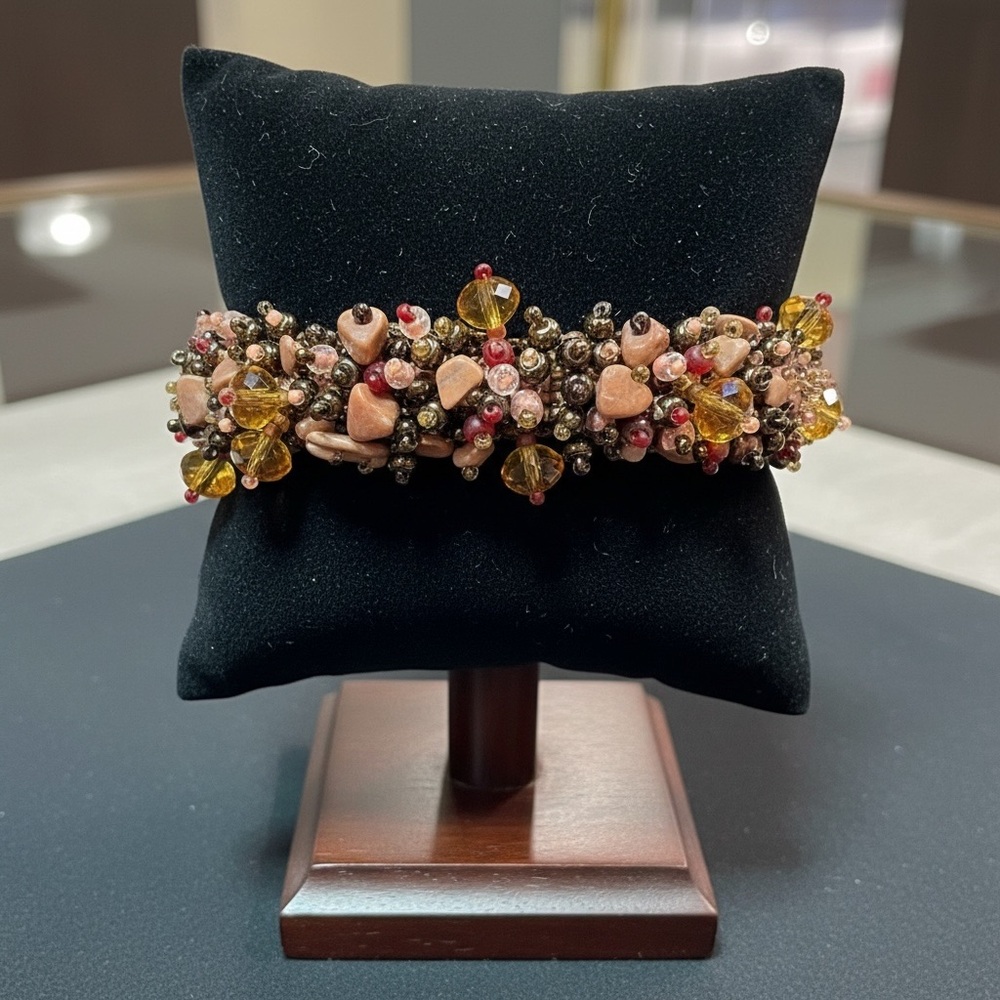 Rhodocrosite Beaded Bracelet
